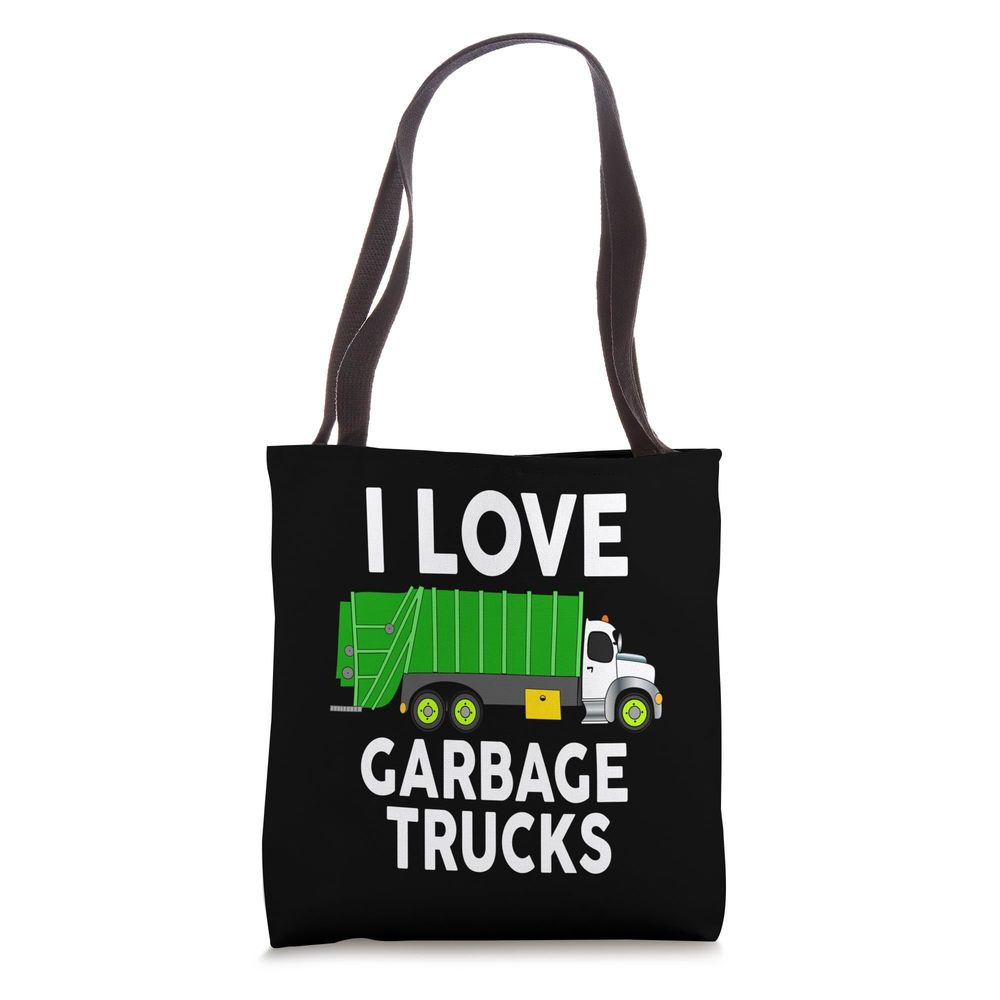 I Love Garbage Truck Shirt Kids Garbage Truck I Love Tote Bag XD